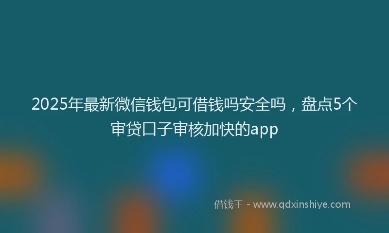 2025年最新微信钱包可借钱吗安全吗，盘点5个审贷口子审核加快的app