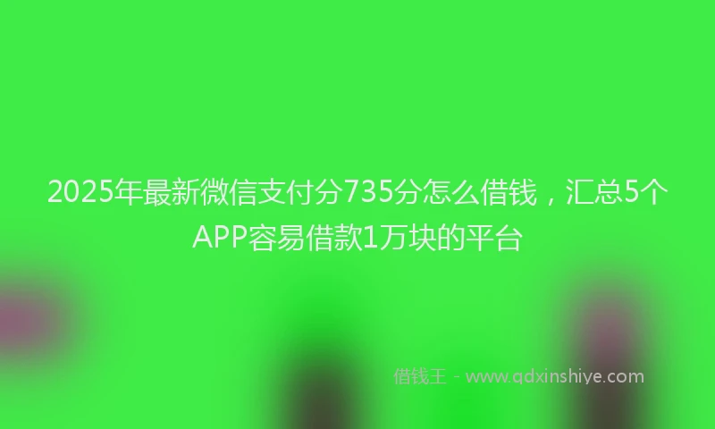 2025年最新微信支付分735分怎么借钱，汇总5个APP容易借款1万块的平台