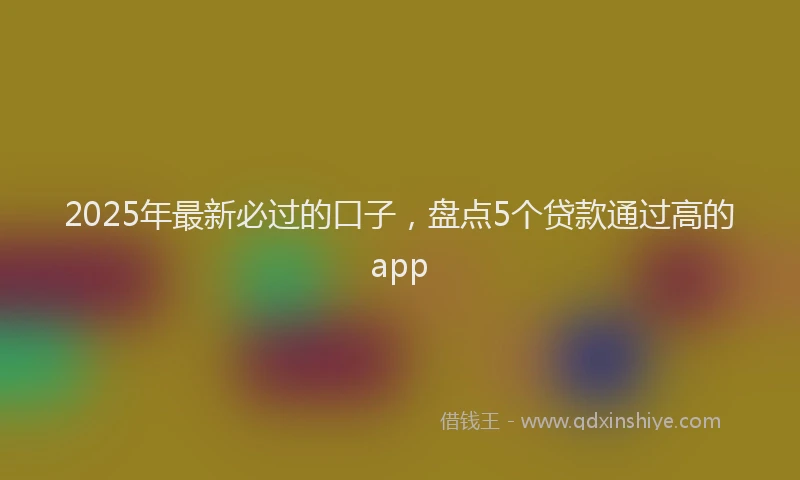 2025年最新必过的口子，盘点5个贷款通过高的app
