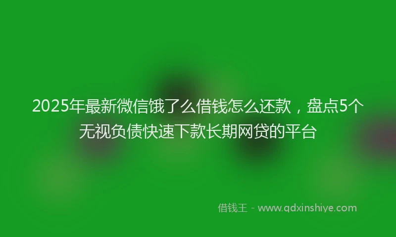 2025年最新微信饿了么借钱怎么还款，盘点5个无视负债快速下款长期网贷的平台