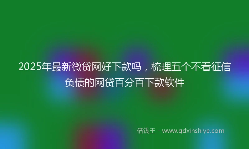 2025年最新微贷网好下款吗，梳理五个不看征信负债的网贷百分百下款软件