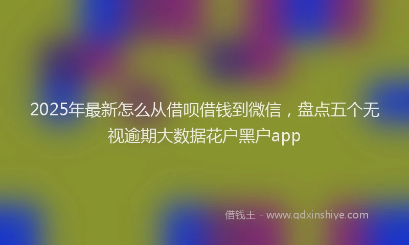 2025年最新怎么从借呗借钱到微信，盘点五个无视逾期大数据花户黑户app