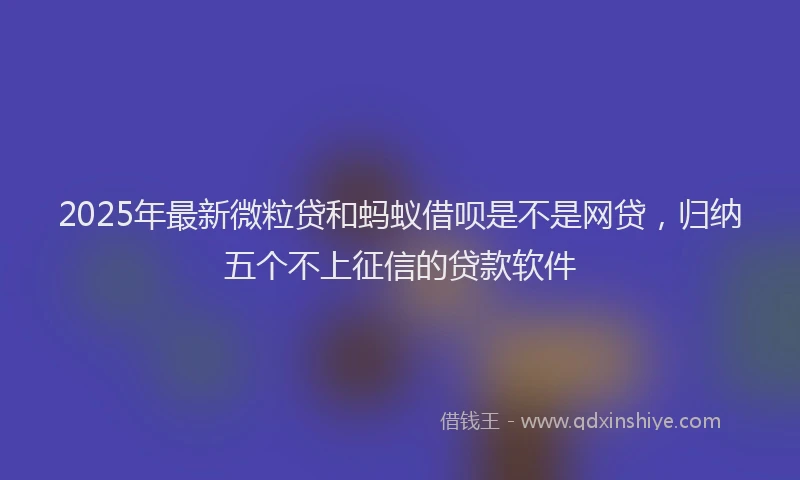 2025年最新微粒贷和蚂蚁借呗是不是网贷，归纳五个不上征信的贷款软件