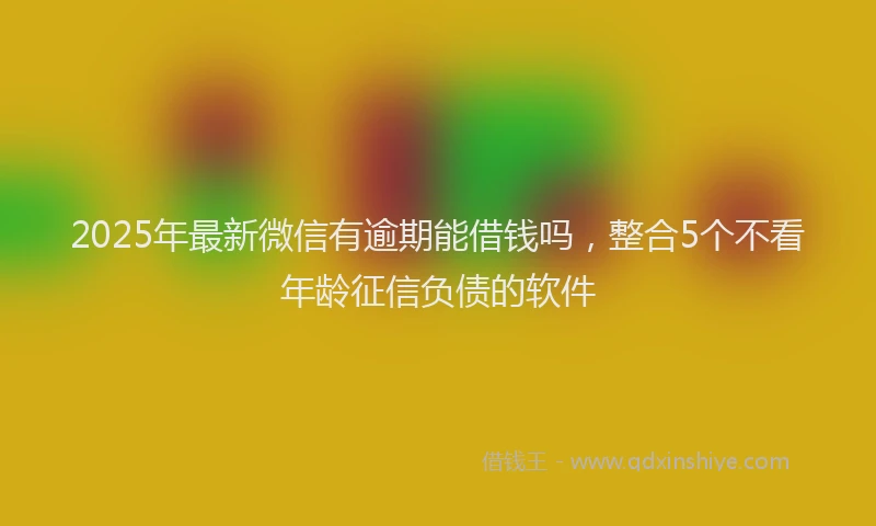 2025年最新微信有逾期能借钱吗，整合5个不看年龄征信负债的软件