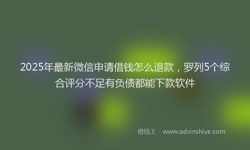 2025年最新微信申请借钱怎么退款，罗列5个综合评分不足有负债都能下款软件