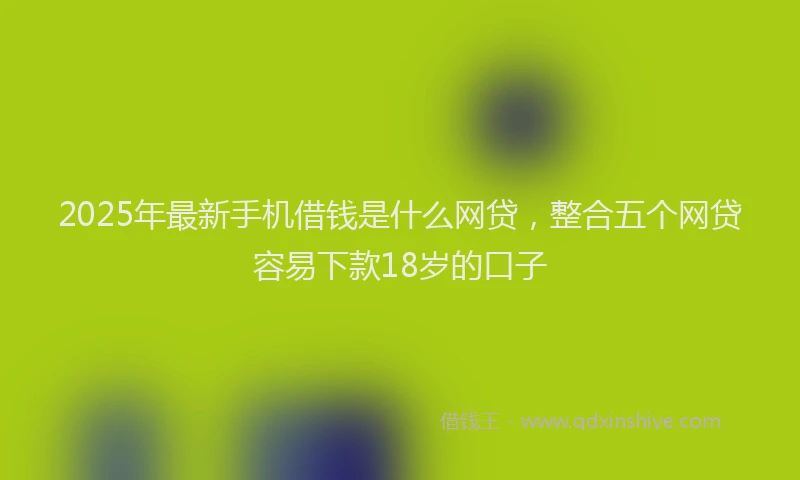 2025年最新手机借钱是什么网贷，整合五个网贷容易下款18岁的口子