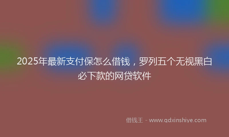 2025年最新支付保怎么借钱，罗列五个无视黑白必下款的网贷软件