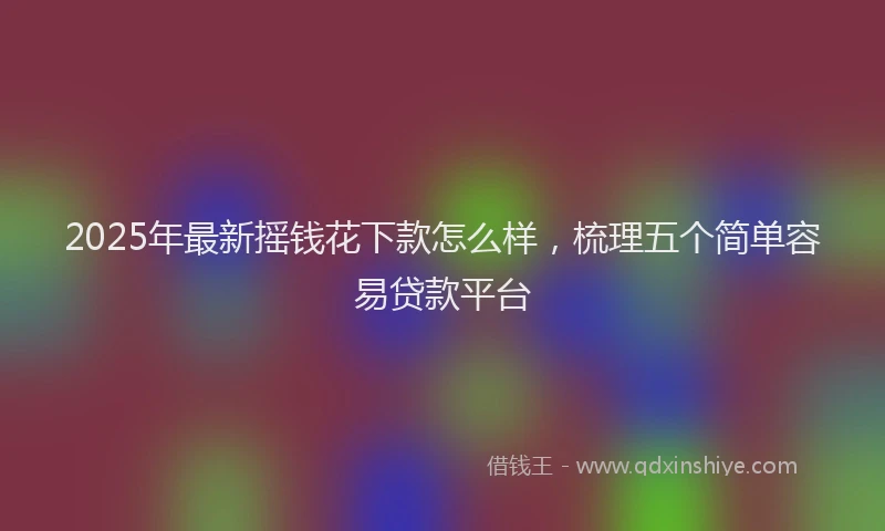 2025年最新摇钱花下款怎么样，梳理五个简单容易贷款平台