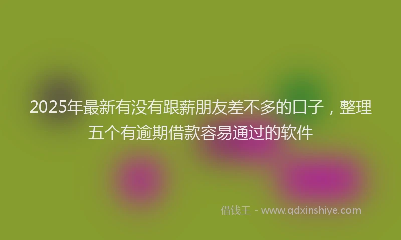2025年最新有没有跟薪朋友差不多的口子，整理五个有逾期借款容易通过的软件