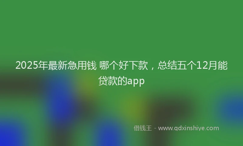 2025年最新急用钱 哪个好下款，总结五个12月能贷款的app