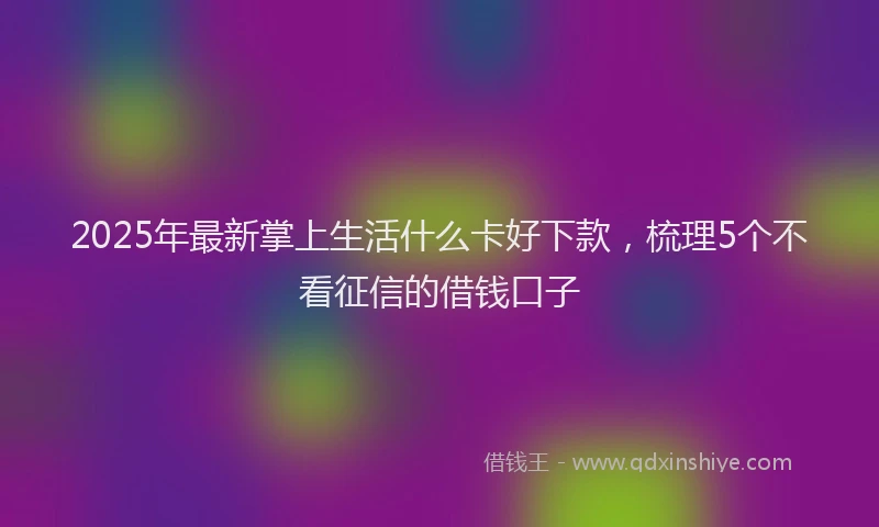 2025年最新掌上生活什么卡好下款，梳理5个不看征信的借钱口子