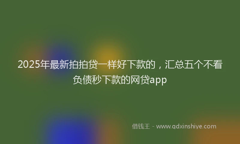 2025年最新拍拍贷一样好下款的，汇总五个不看负债秒下款的网贷app