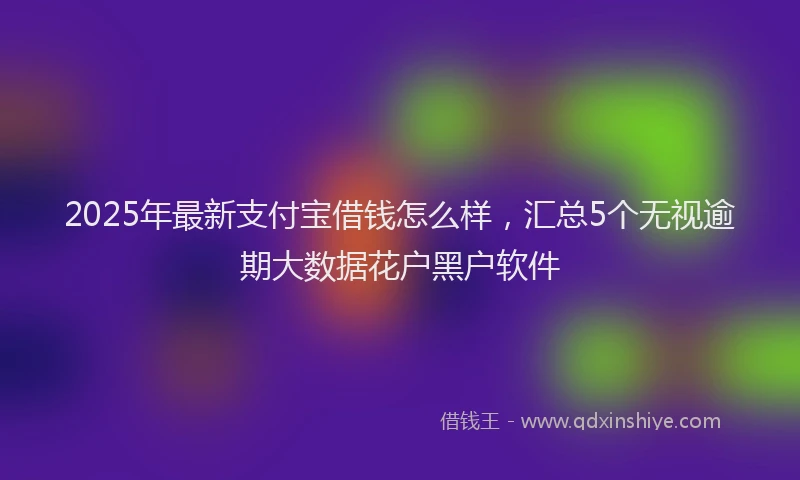 2025年最新支付宝借钱怎么样，汇总5个无视逾期大数据花户黑户软件