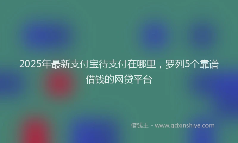 2025年最新支付宝待支付在哪里，罗列5个靠谱借钱的网贷平台