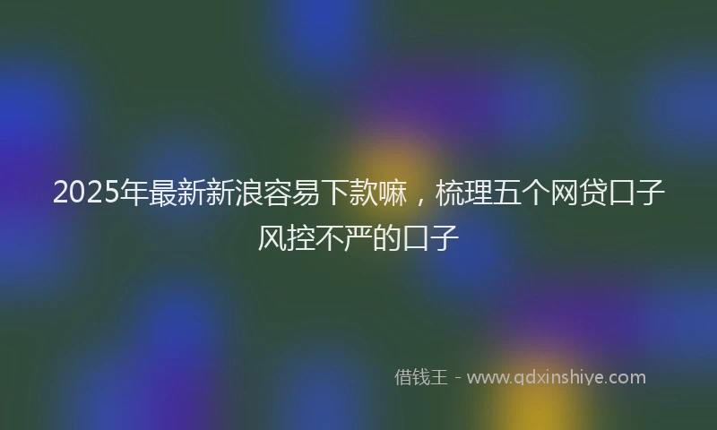 2025年最新新浪容易下款嘛，梳理五个网贷口子风控不严的口子