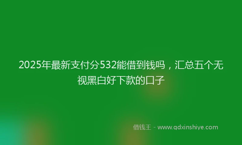 2025年最新支付分532能借到钱吗，汇总五个无视黑白好下款的口子