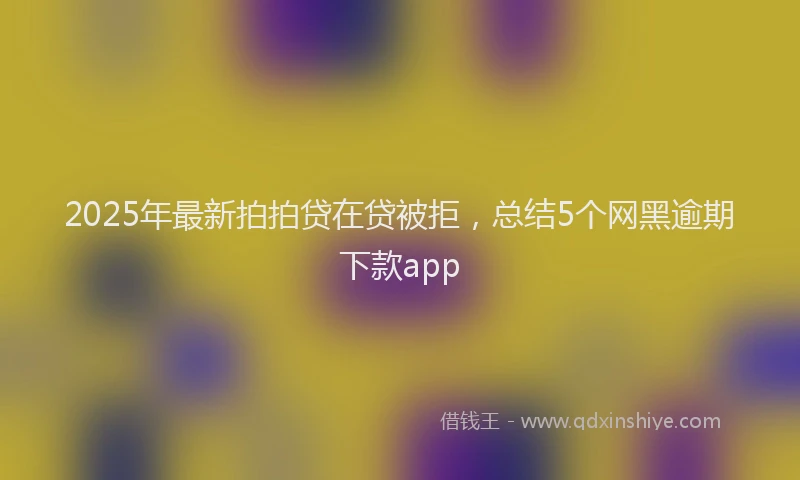 2025年最新拍拍贷在贷被拒，总结5个网黑逾期下款app