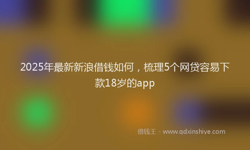 2025年最新新浪借钱如何，梳理5个网贷容易下款18岁的app