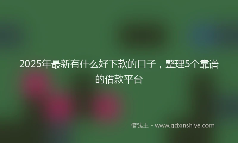 2025年最新有什么好下款的口子，整理5个靠谱的借款平台