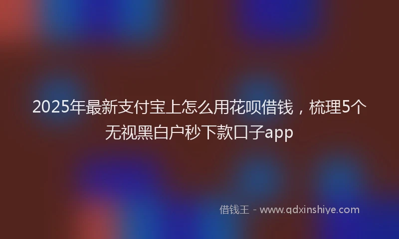 2025年最新支付宝上怎么用花呗借钱，梳理5个无视黑白户秒下款口子app