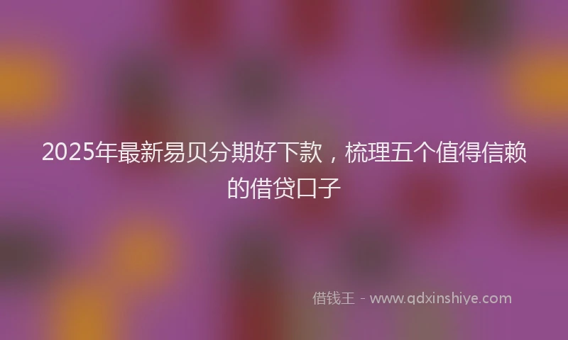 2025年最新易贝分期好下款，梳理五个值得信赖的借贷口子