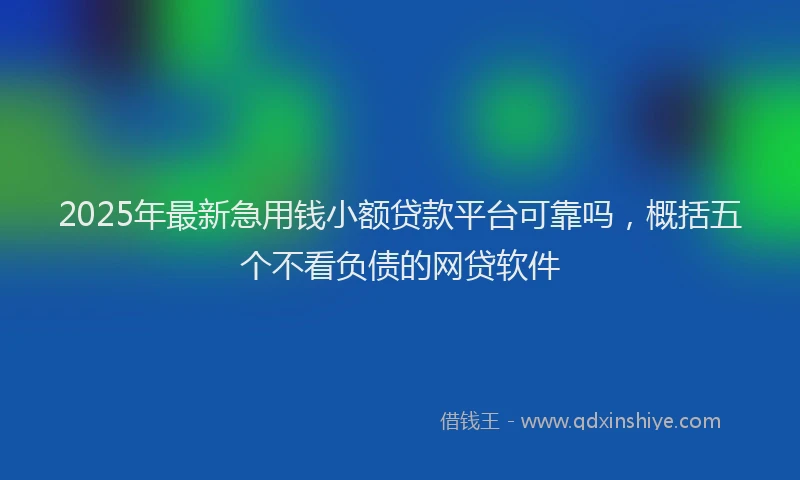2025年最新急用钱小额贷款平台可靠吗，概括五个不看负债的网贷软件