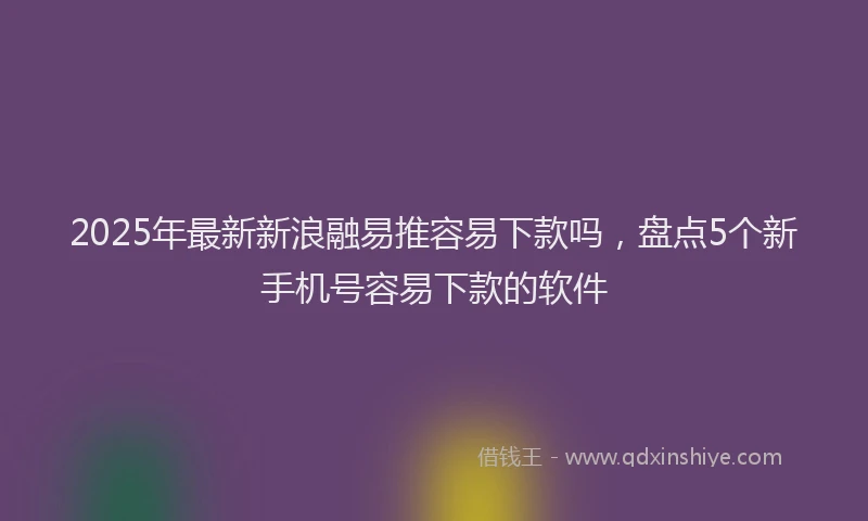 2025年最新新浪融易推容易下款吗，盘点5个新手机号容易下款的软件