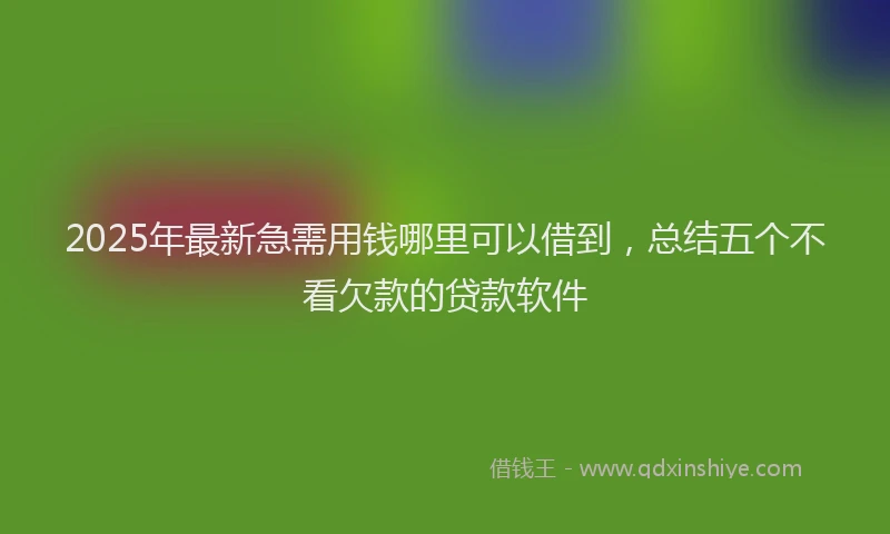 2025年最新急需用钱哪里可以借到，总结五个不看欠款的贷款软件