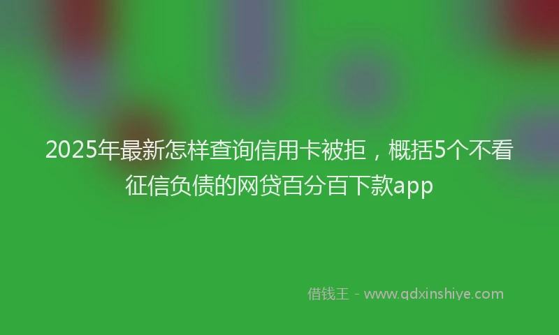 2025年最新怎样查询信用卡被拒，概括5个不看征信负债的网贷百分百下款app