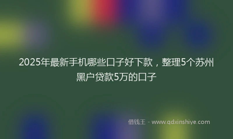 2025年最新手机哪些口子好下款，整理5个苏州黑户贷款5万的口子