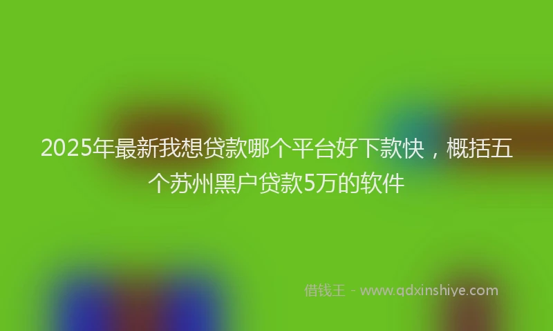 2025年最新我想贷款哪个平台好下款快，概括五个苏州黑户贷款5万的软件