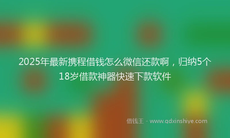 2025年最新携程借钱怎么微信还款啊，归纳5个18岁借款神器快速下款软件