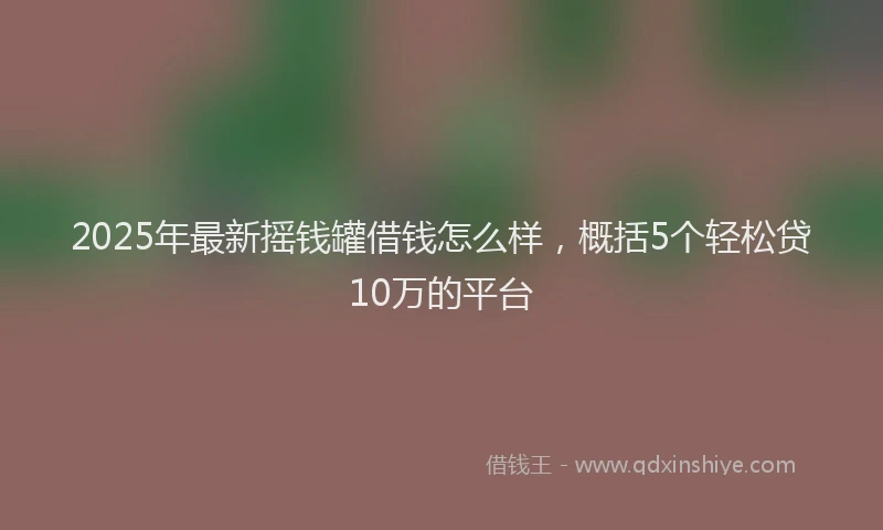 2025年最新摇钱罐借钱怎么样，概括5个轻松贷10万的平台