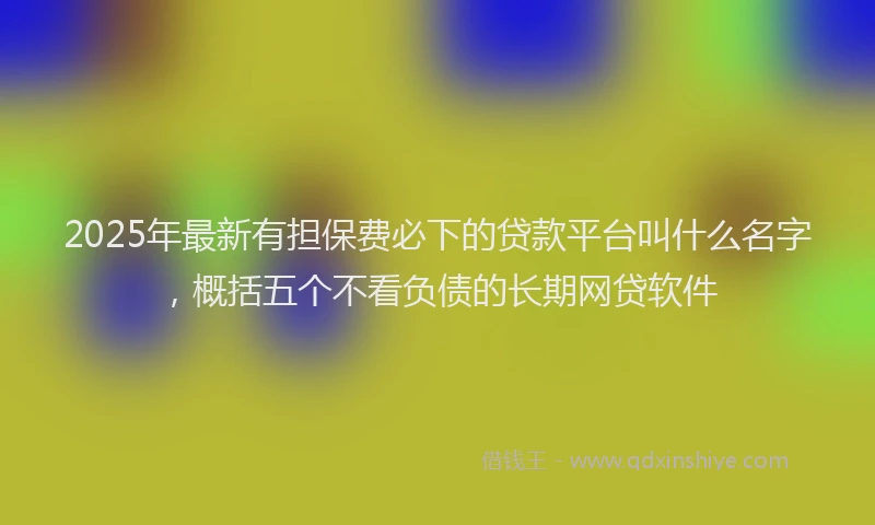 2025年最新有担保费必下的贷款平台叫什么名字，概括五个不看负债的长期网贷软件
