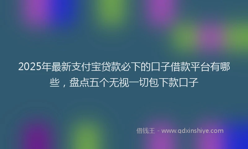 2025年最新支付宝贷款必下的口子借款平台有哪些，盘点五个无视一切包下款口子