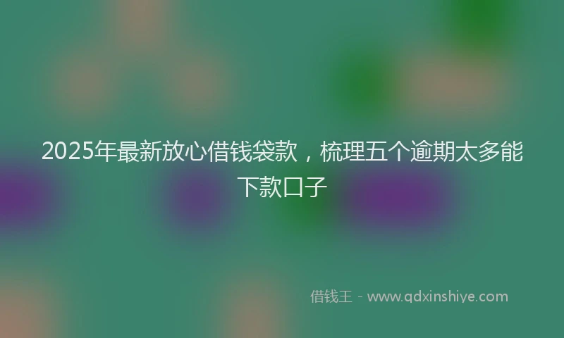 2025年最新放心借钱袋款，梳理五个逾期太多能下款口子