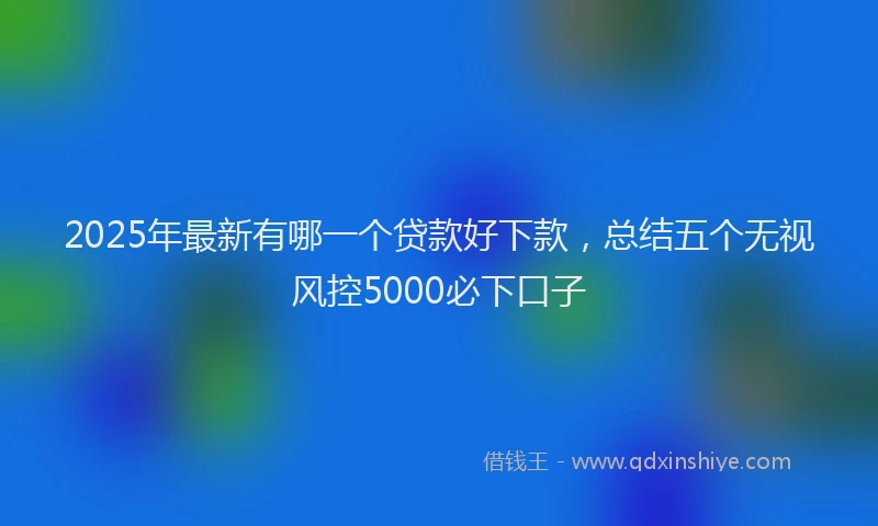 2025年最新有哪一个贷款好下款，总结五个无视风控5000必下口子