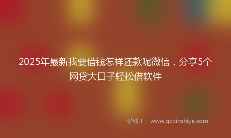 2025年最新我要借钱怎样还款呢微信，分享5个网贷大口子轻松借软件