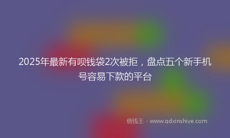 2025年最新有呗钱袋2次被拒，盘点五个新手机号容易下款的平台