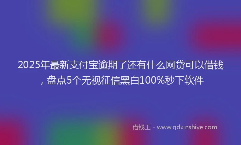 2025年最新支付宝逾期了还有什么网贷可以借钱，盘点5个无视征信黑白100%秒下软件