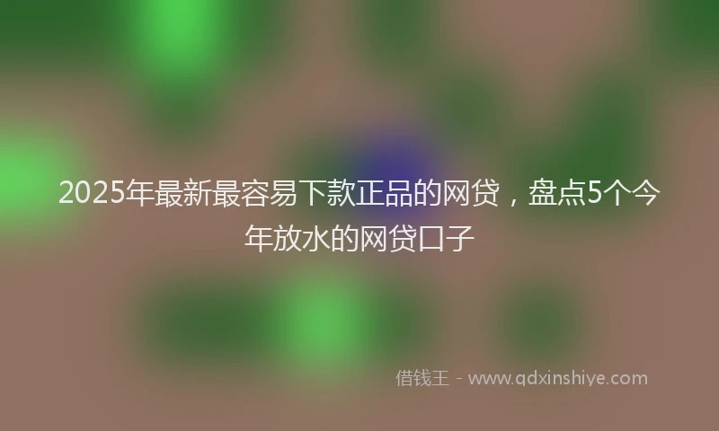 2025年最新最容易下款正品的网贷，盘点5个今年放水的网贷口子