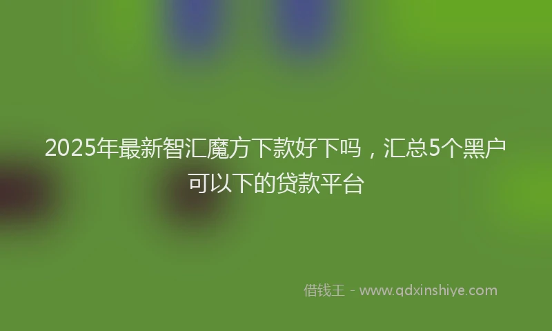 2025年最新智汇魔方下款好下吗，汇总5个黑户可以下的贷款平台