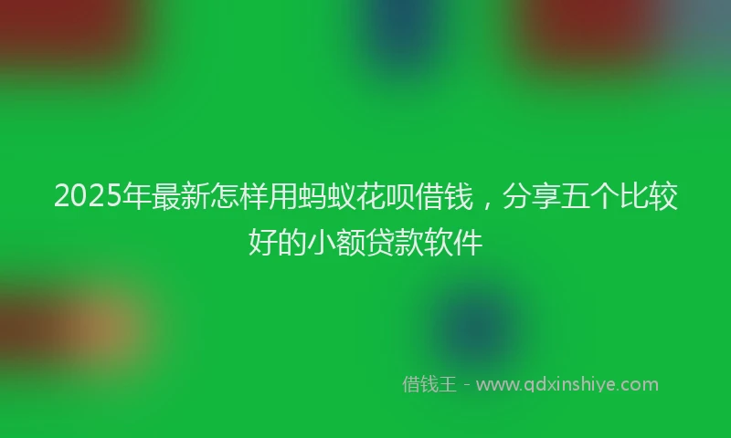 2025年最新怎样用蚂蚁花呗借钱，分享五个比较好的小额贷款软件