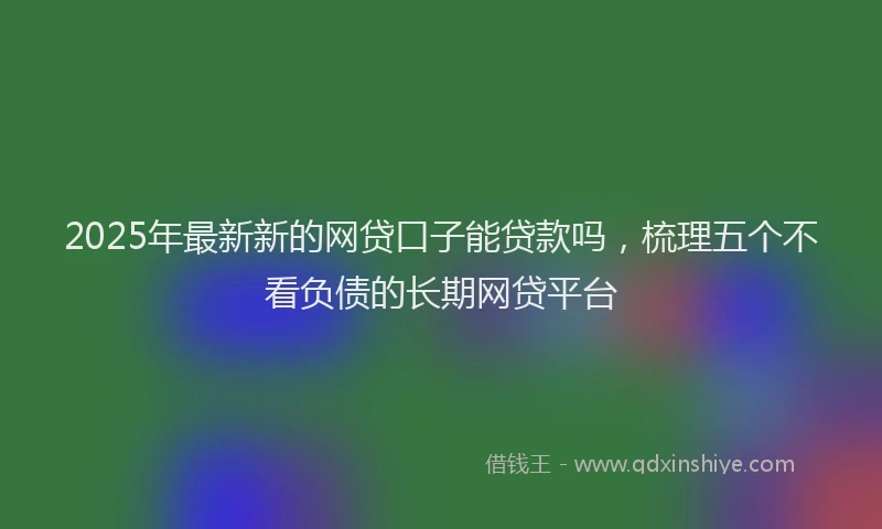 2025年最新新的网贷口子能贷款吗，梳理五个不看负债的长期网贷平台