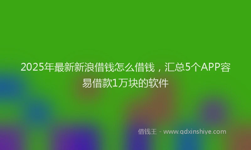 2025年最新新浪借钱怎么借钱，汇总5个APP容易借款1万块的软件