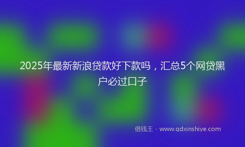 2025年最新新浪贷款好下款吗，汇总5个网贷黑户必过口子