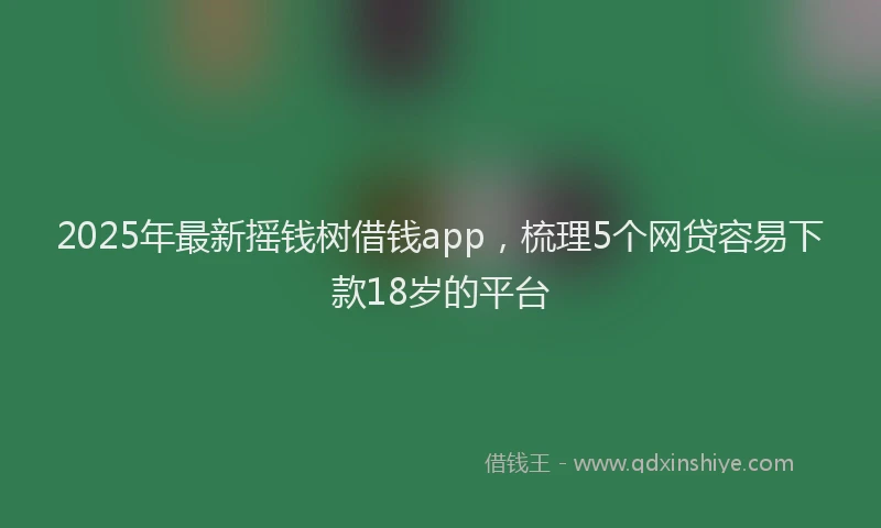 2025年最新摇钱树借钱app，梳理5个网贷容易下款18岁的平台