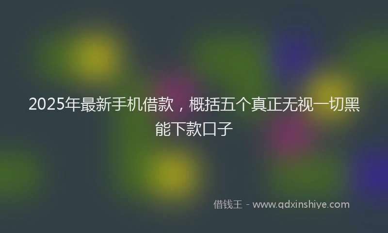 2025年最新手机借款，概括五个真正无视一切黑能下款口子
