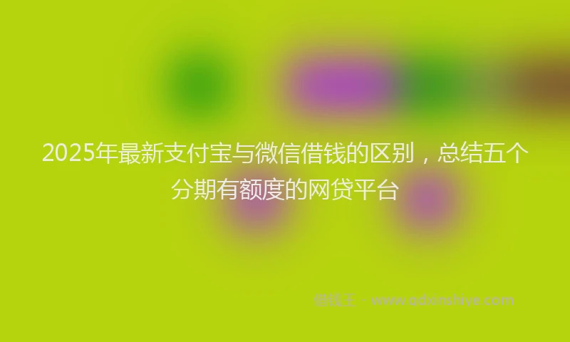 2025年最新支付宝与微信借钱的区别，总结五个分期有额度的网贷平台