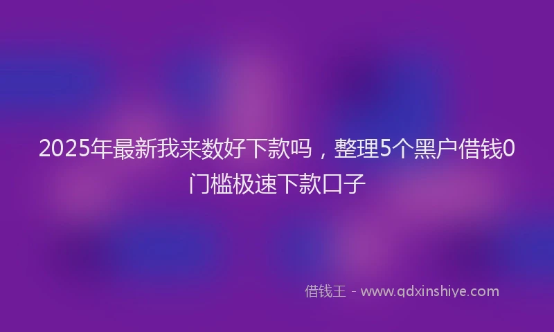 2025年最新我来数好下款吗，整理5个黑户借钱0门槛极速下款口子